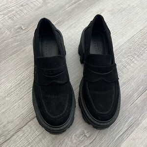 ASOS Women’s Platform Black Suede Loafers